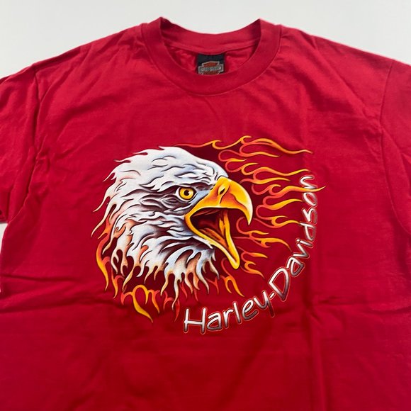Vintage 90s Harley Davidson Bald Eagle T Shirt Mens Medium Myrtle Beach SC - Picture 3 of 10